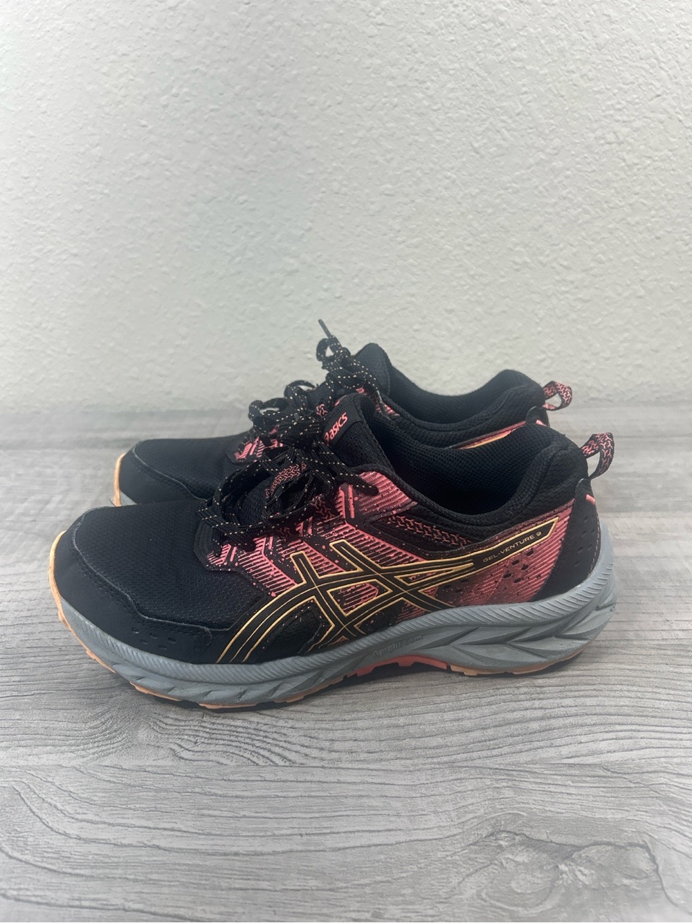 ASICS Gel Venture 9 Trail Running Shoes Black Pink Women’s Sneakers Size 8.5 - Picture 9 of 10